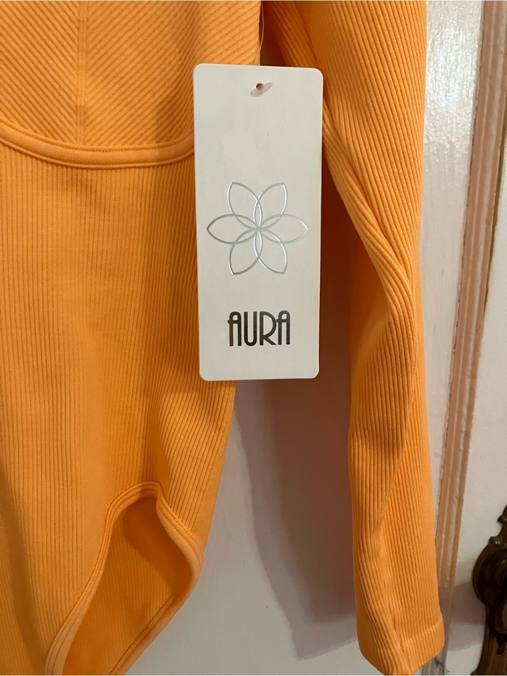 Aura Golden Ribbed Bodysuit